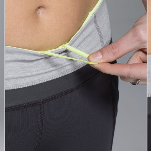Lululemon Chase Me Crop II Soot / Heathered Medium Grey - Picture 3 of 15